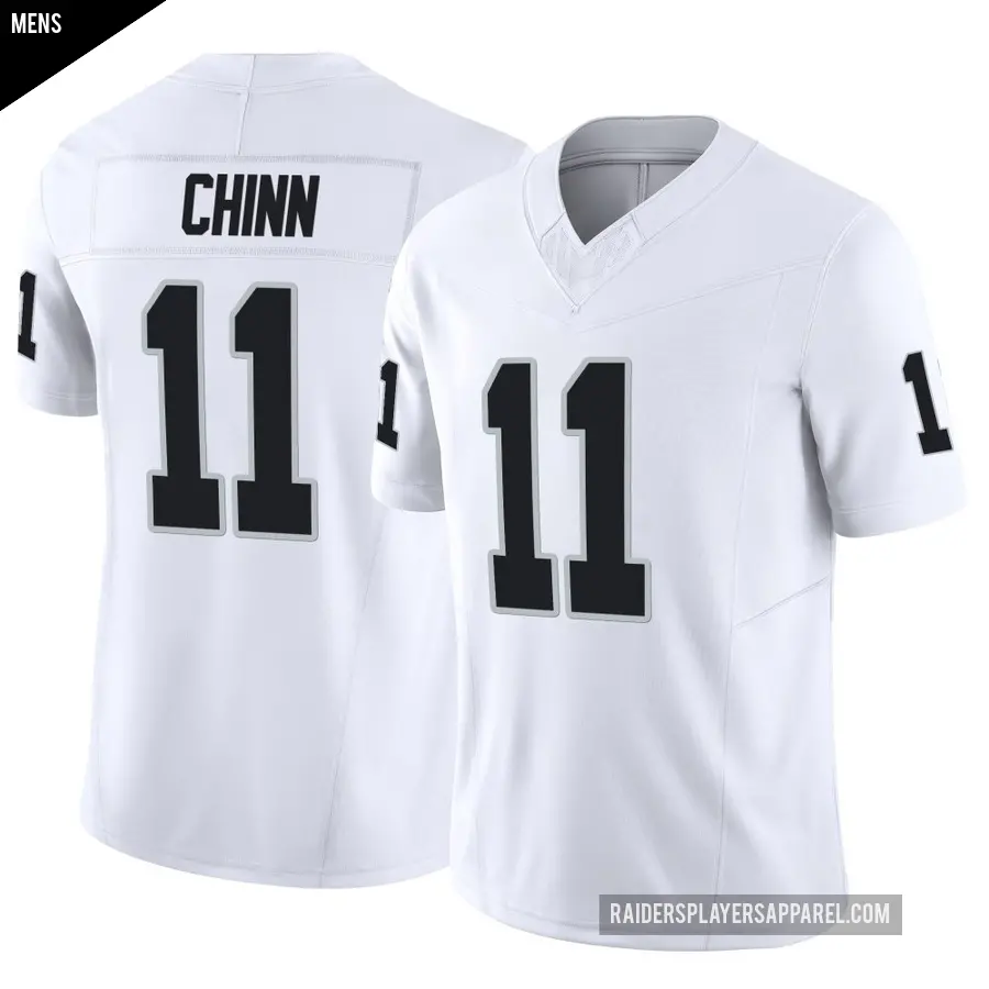 Men's Las Vegas Raiders ＃11 Jeremy Chinn White Limited Vapor F.U.S.E. Jersey