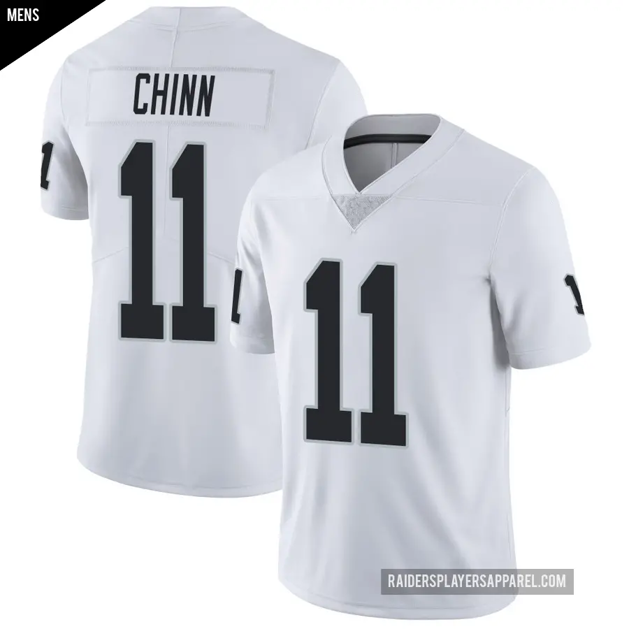 Men's Las Vegas Raiders ＃11 Jeremy Chinn White Limited Vapor Untouchable Jersey