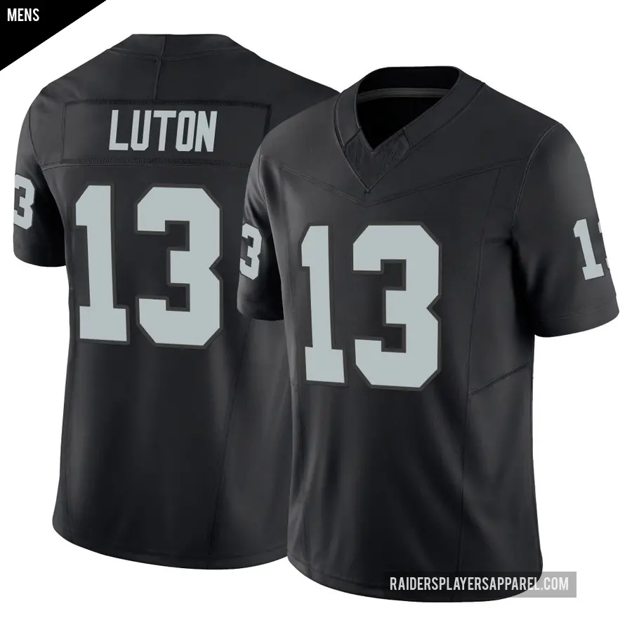 Men's Las Vegas Raiders ＃13 Jake Luton Black Limited Vapor F.U.S.E. Jersey