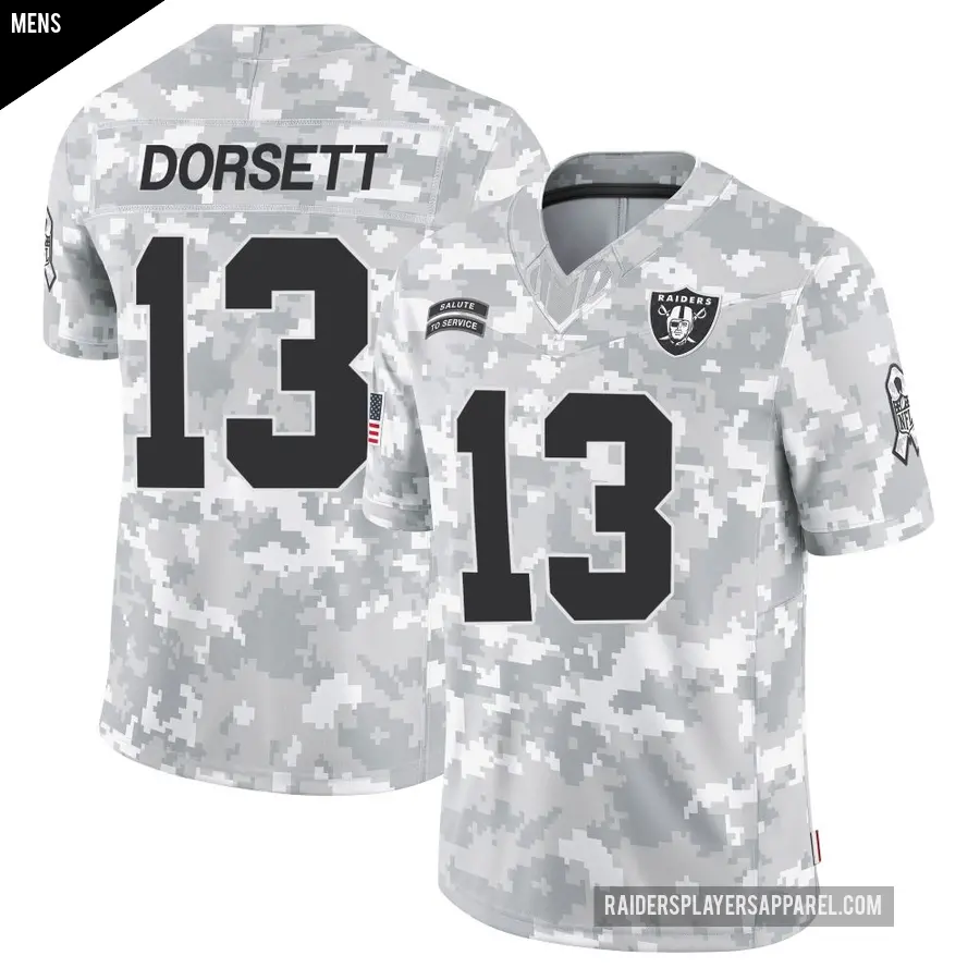 Men's Las Vegas Raiders ＃13 Phillip Dorsett Arctic Camo Limited 2024 Salute to Service Jersey
