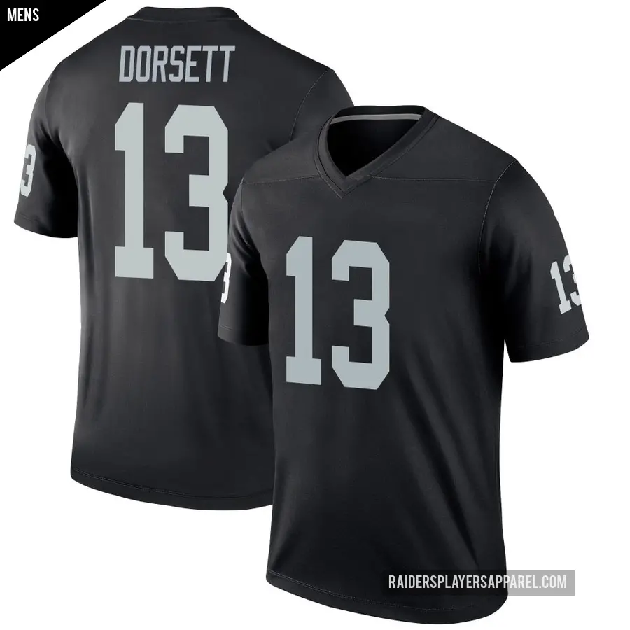Men's Las Vegas Raiders ＃13 Phillip Dorsett Black Legend Jersey