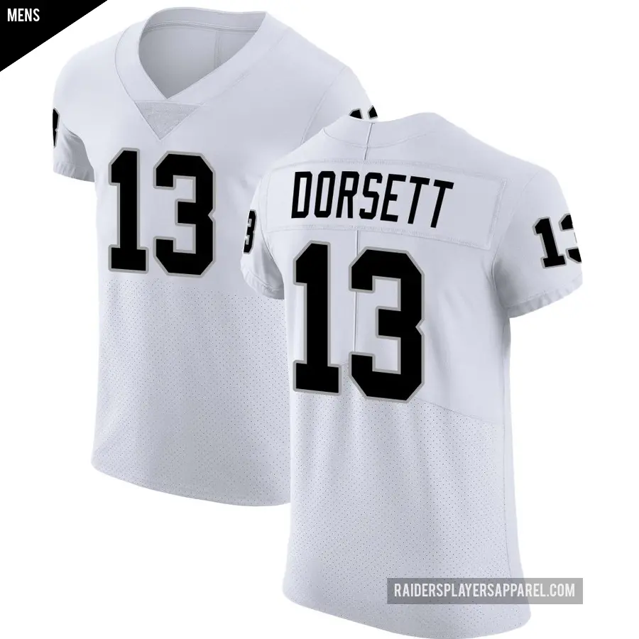 Men's Las Vegas Raiders ＃13 Phillip Dorsett White Elite Vapor Untouchable Jersey