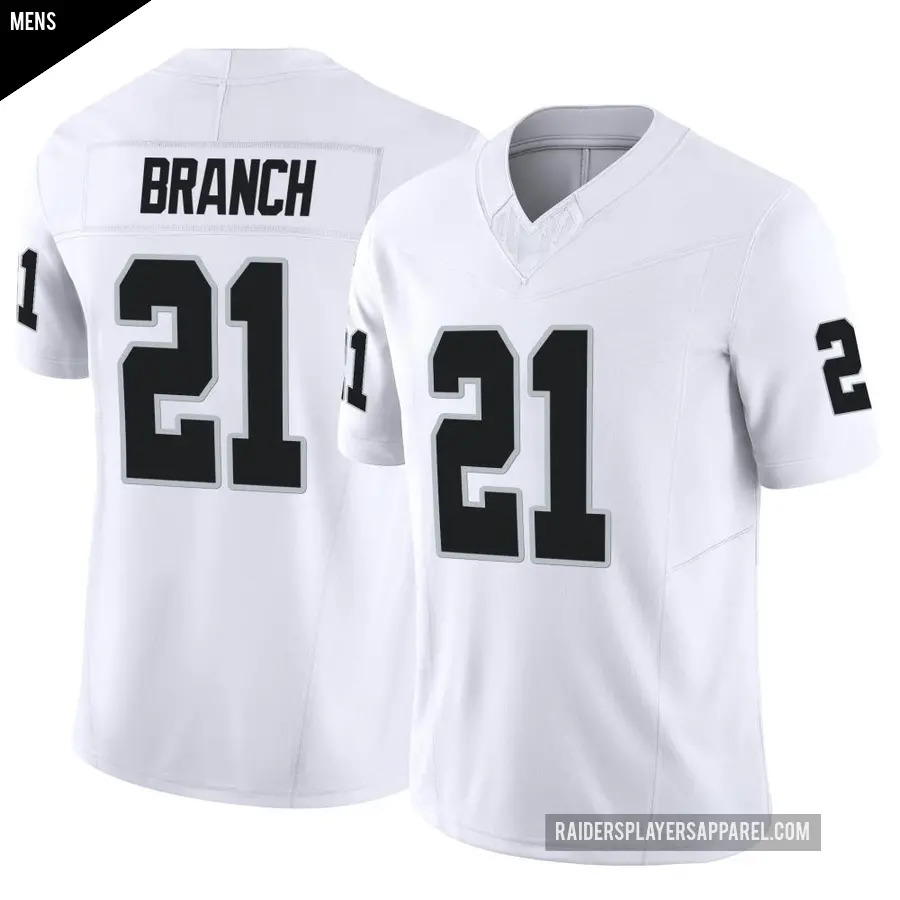 Men's Las Vegas Raiders ＃21 Cliff Branch White Limited Vapor F.U.S.E. Jersey