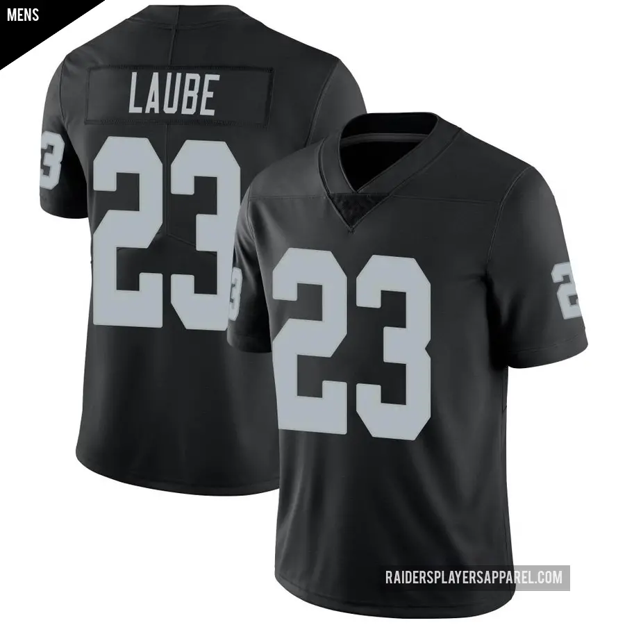 Men's Las Vegas Raiders ＃23 Dylan Laube Black Limited Team Color Vapor Untouchable Jersey