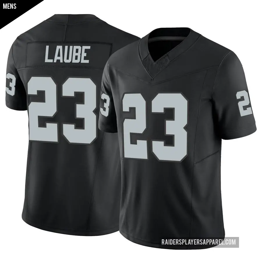 Men's Las Vegas Raiders ＃23 Dylan Laube Black Limited Vapor F.U.S.E. Jersey