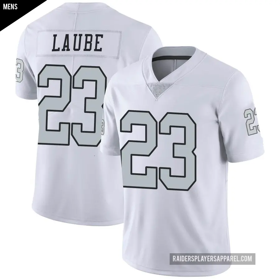 Men's Las Vegas Raiders ＃23 Dylan Laube White Limited Color Rush Jersey