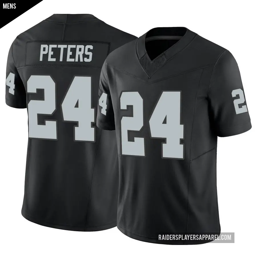 Men's Las Vegas Raiders ＃24 Marcus Peters Black Limited Vapor F.U.S.E. Jersey
