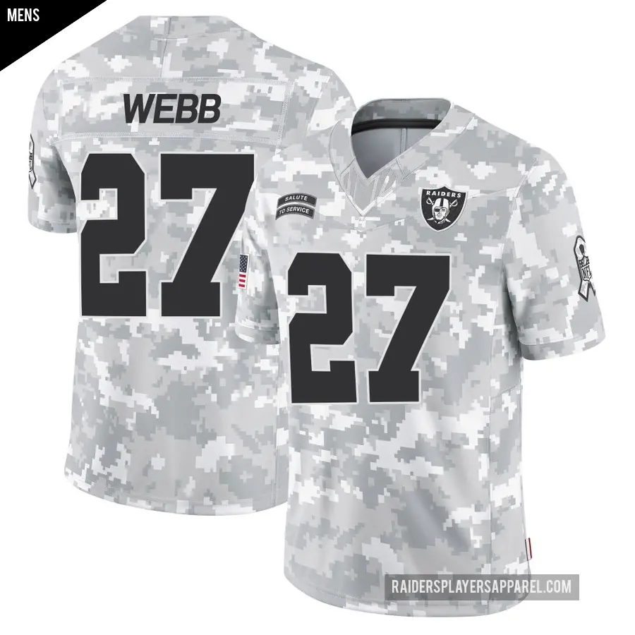 Men's Las Vegas Raiders ＃27 Sam Webb Arctic Camo Limited 2024 Salute to Service Jersey