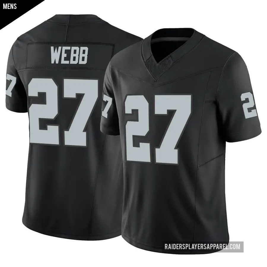 Men's Las Vegas Raiders ＃27 Sam Webb Black Limited Vapor F.U.S.E. Jersey