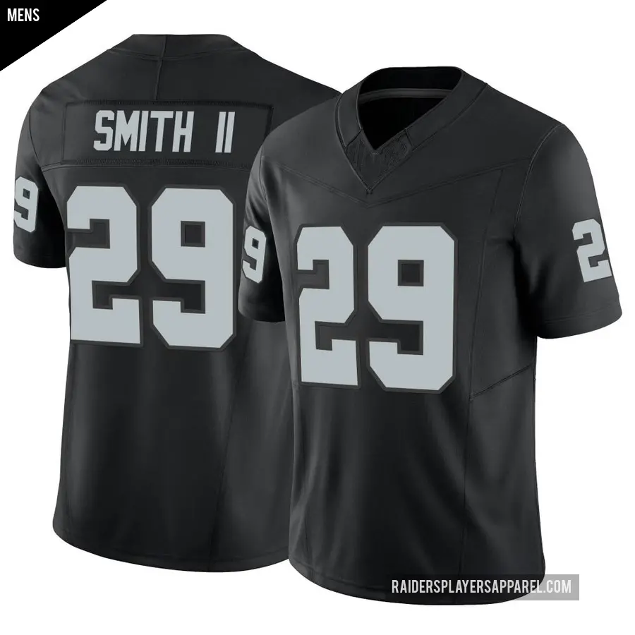 Men's Las Vegas Raiders ＃29 Chris Smith II Black Limited Vapor F.U.S.E. Jersey