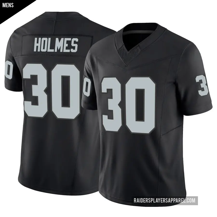 Men's Las Vegas Raiders ＃30 Darnay Holmes Black Limited Vapor F.U.S.E. Jersey