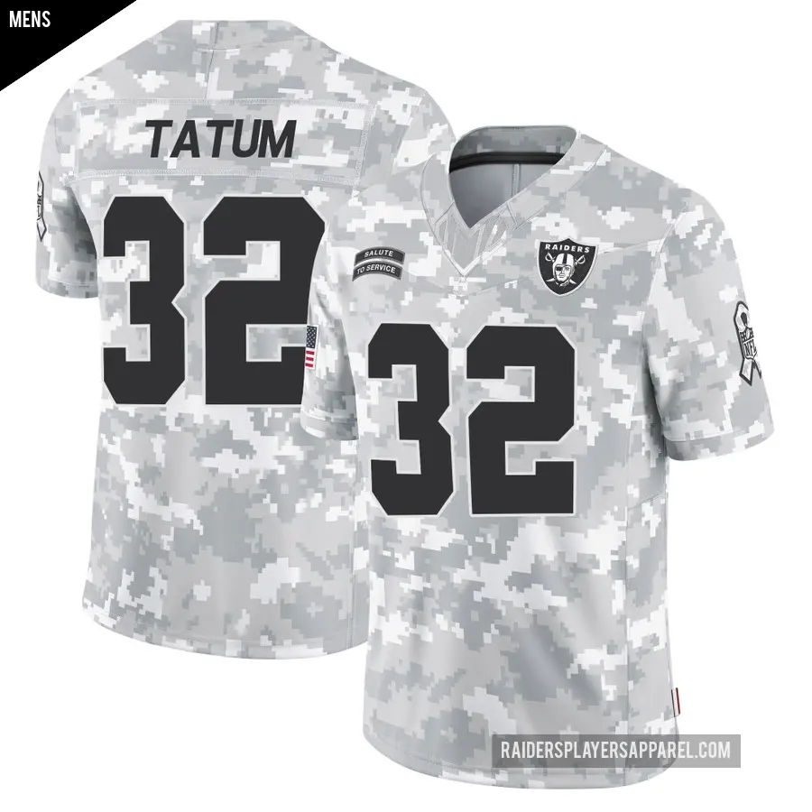 Men's Las Vegas Raiders ＃32 Jack Tatum Arctic Camo Limited 2024 Salute to Service Jersey