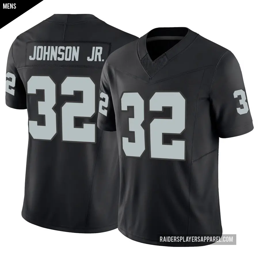 Men's Las Vegas Raiders ＃32 Lonnie Johnson Jr. Black Limited Vapor F.U.S.E. Jersey