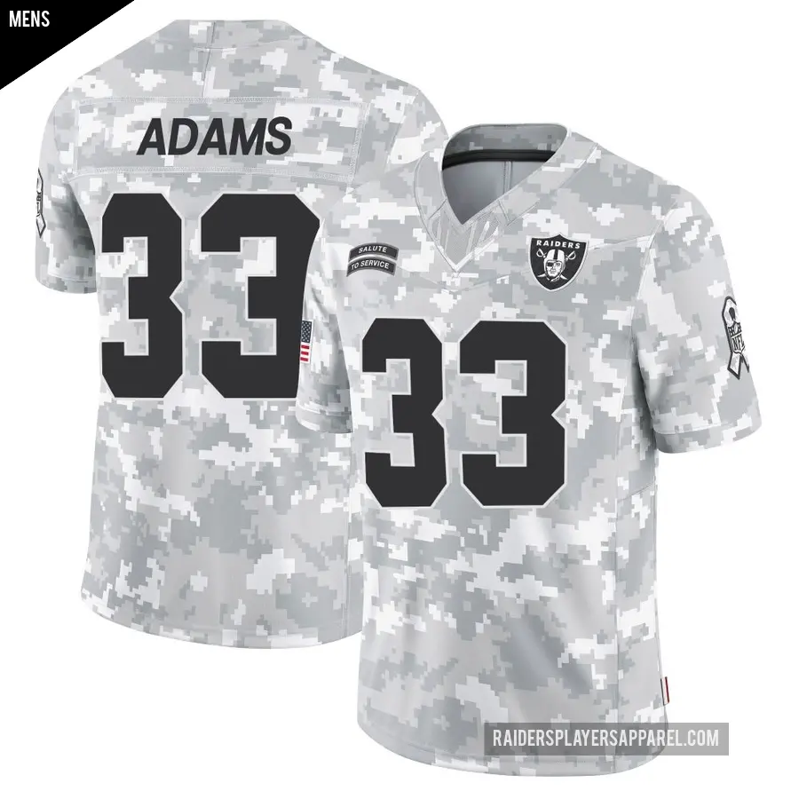 Men's Las Vegas Raiders ＃33 Jamal Adams Arctic Camo Limited 2024 Salute to Service Jersey