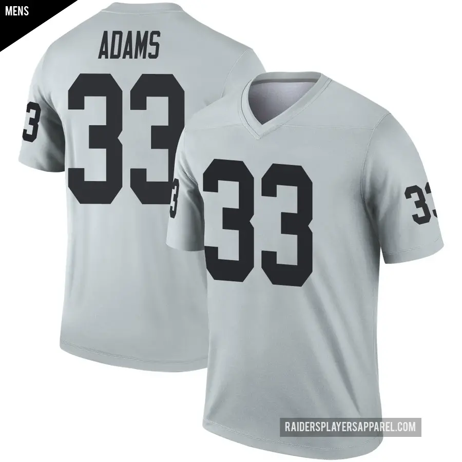 Men's Las Vegas Raiders ＃33 Jamal Adams Legend Inverted Silver Jersey