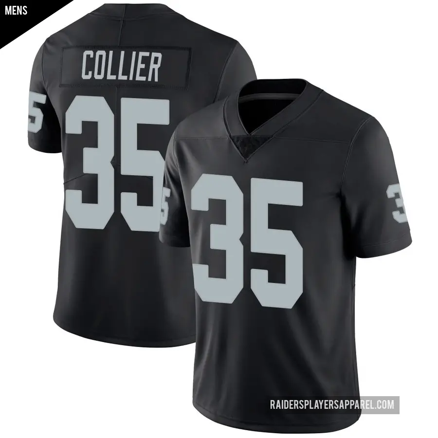 Men's Las Vegas Raiders ＃35 Chris Collier Black Limited Team Color Vapor Untouchable Jersey