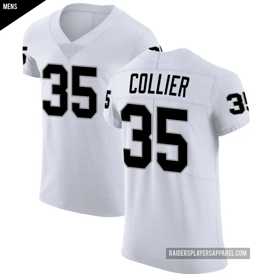 Men's Las Vegas Raiders ＃35 Chris Collier White Elite Vapor Untouchable Jersey