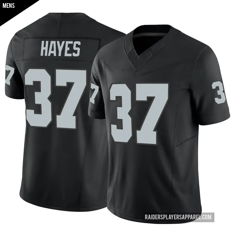 Men's Las Vegas Raiders ＃37 Lester Hayes Black Limited Vapor F.U.S.E. Jersey