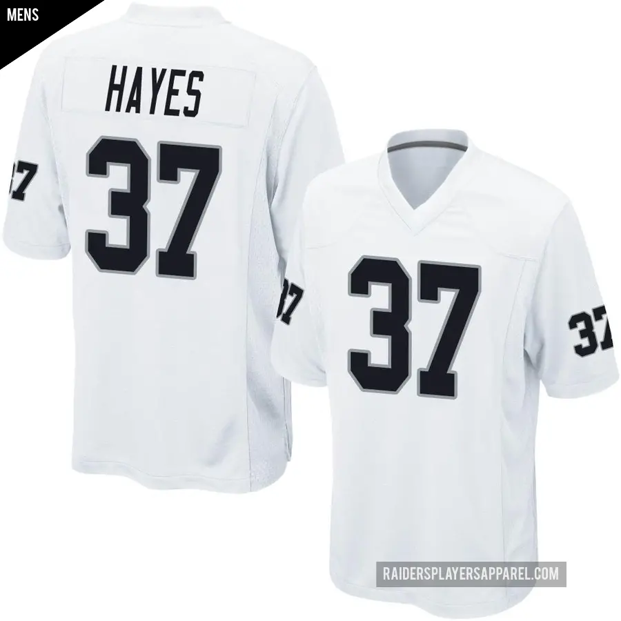 Men's Las Vegas Raiders ＃37 Lester Hayes White Game Jersey