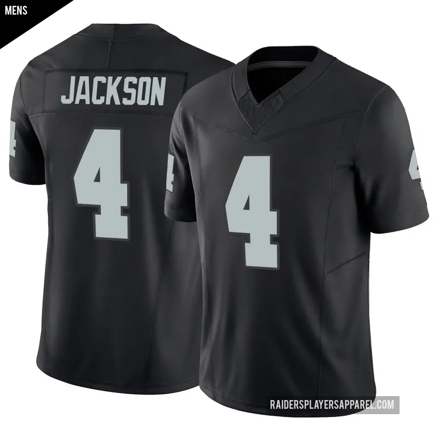 Men's Las Vegas Raiders ＃4 Shedrick Jackson Black Limited Vapor F.U.S.E. Jersey