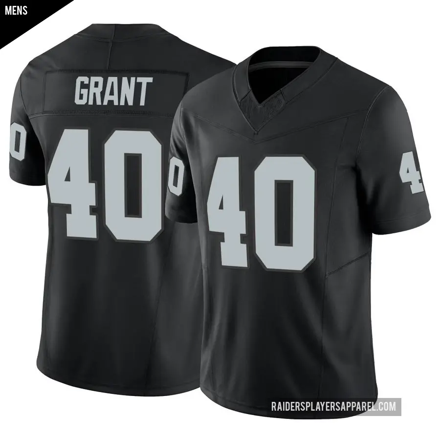 Men's Las Vegas Raiders ＃40 Jaydon Grant Black Limited Vapor F.U.S.E. Jersey