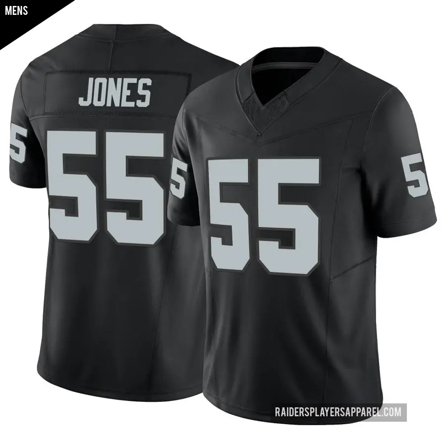Men's Las Vegas Raiders ＃55 Chandler Jones Black Limited Vapor F.U.S.E. Jersey