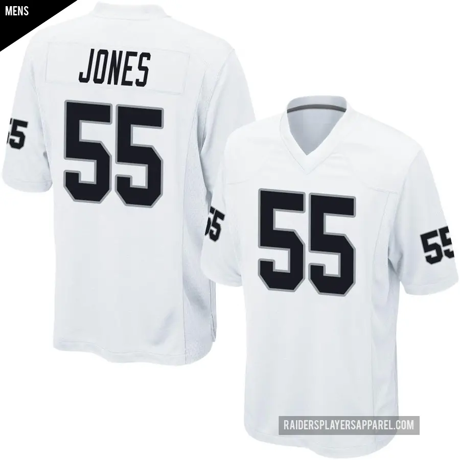 Men's Las Vegas Raiders ＃55 Chandler Jones White Game Jersey