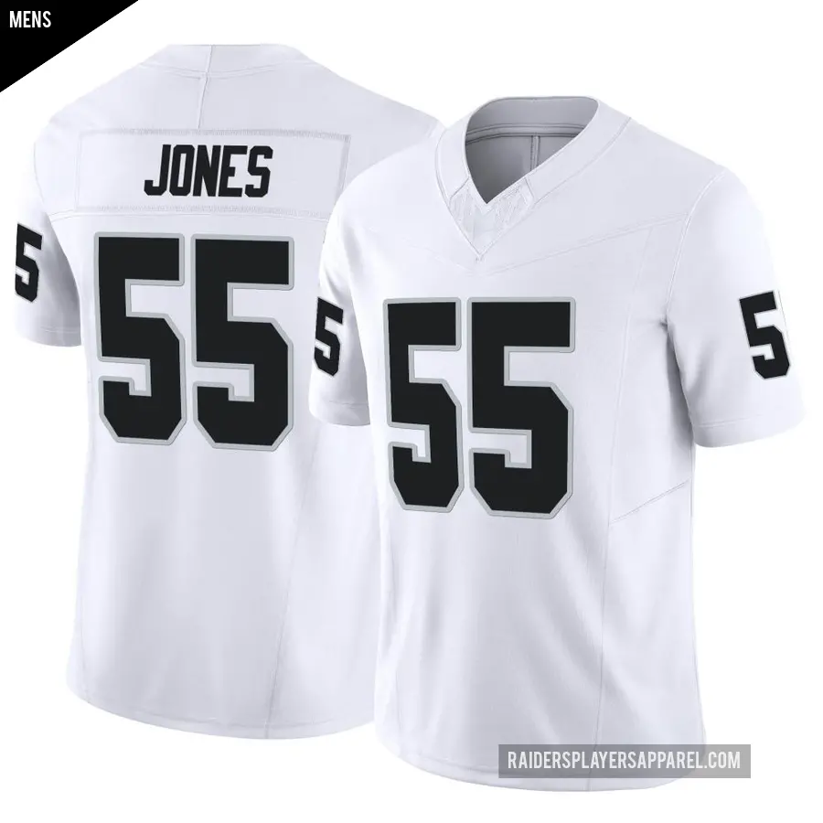 Men's Las Vegas Raiders ＃55 Chandler Jones White Limited Vapor F.U.S.E. Jersey