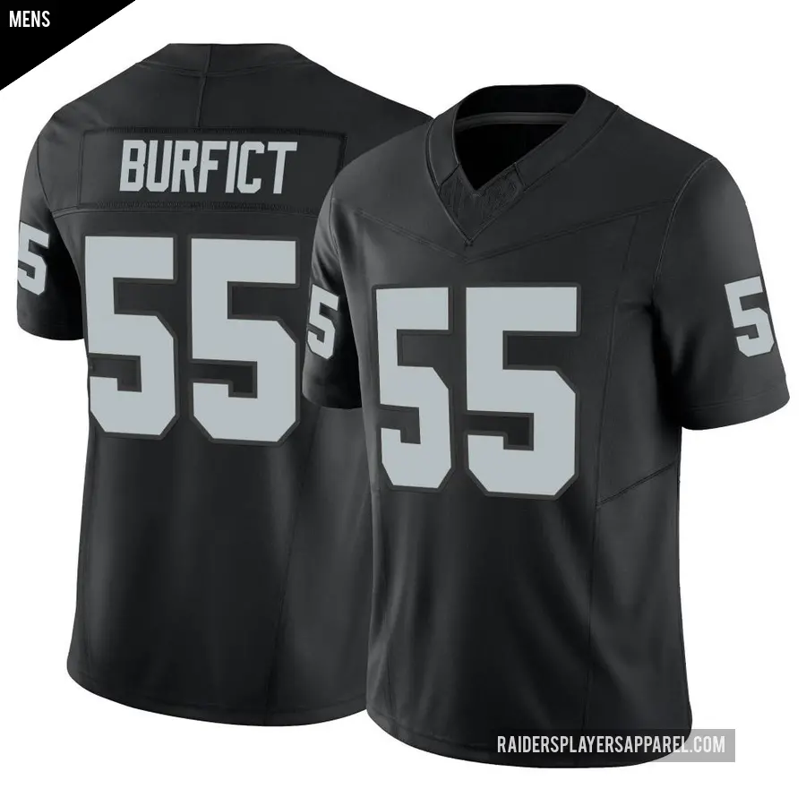 Men's Las Vegas Raiders ＃55 Vontaze Burfict Black Limited Vapor F.U.S.E. Jersey