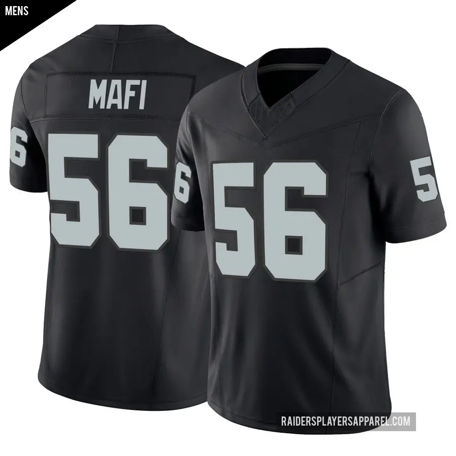 Men's Las Vegas Raiders ＃56 Atonio Mafi Black Limited Vapor F.U.S.E. Jersey