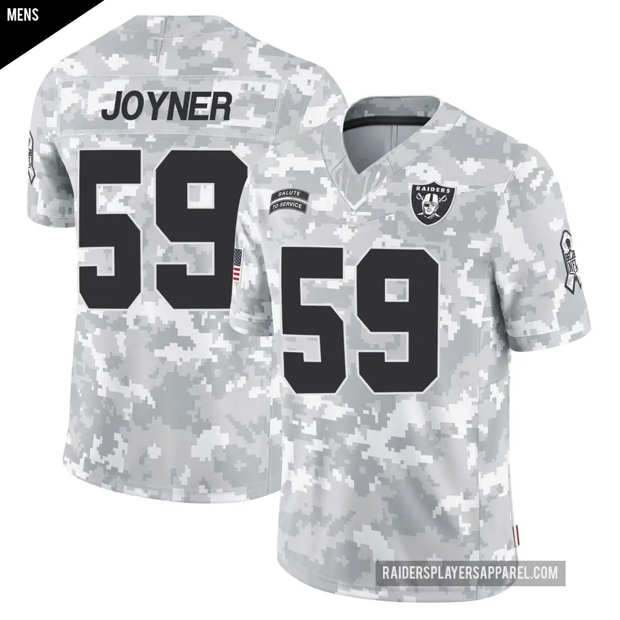 Men's Las Vegas Raiders ＃59 Jah Joyner Arctic Camo Limited 2024 Salute to Service Jersey