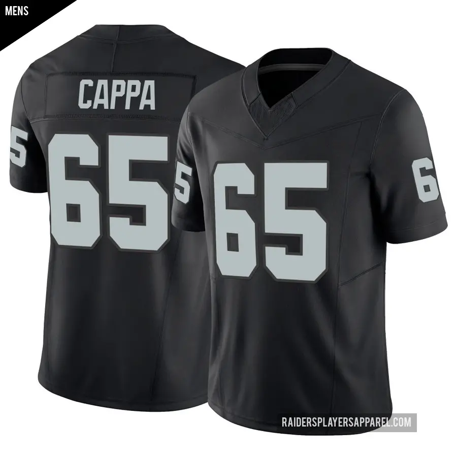 Men's Las Vegas Raiders ＃65 Alex Cappa Black Limited Vapor F.U.S.E. Jersey