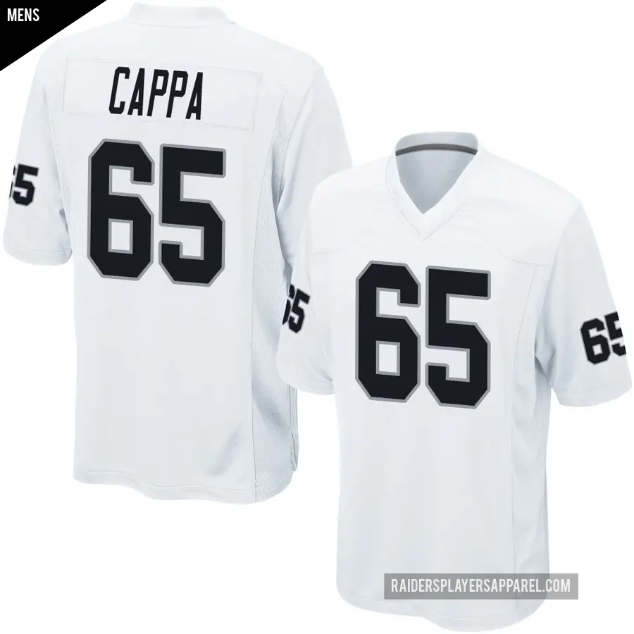 Men's Las Vegas Raiders ＃65 Alex Cappa White Game Jersey
