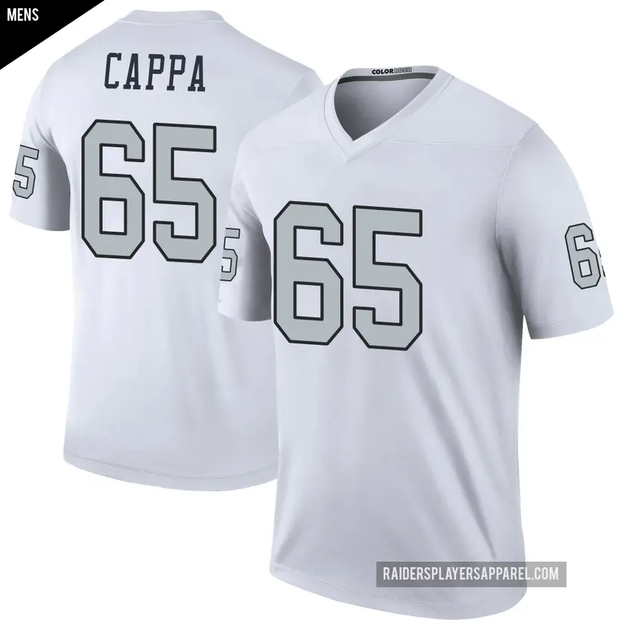 Men's Las Vegas Raiders ＃65 Alex Cappa White Legend Color Rush Jersey