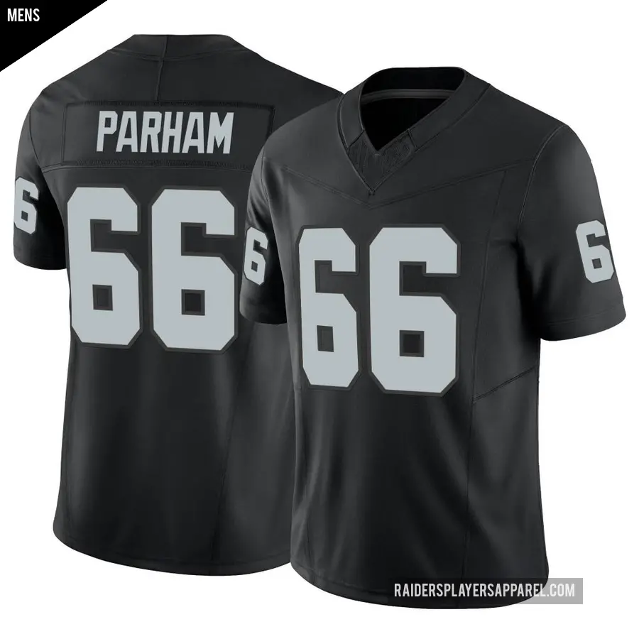 Men's Las Vegas Raiders ＃66 Dylan Parham Black Limited Vapor F.U.S.E. Jersey