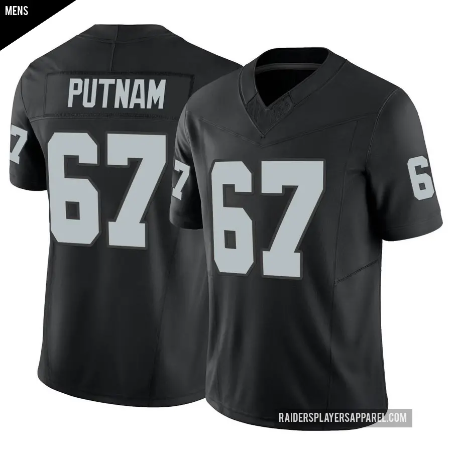 Men's Las Vegas Raiders ＃67 Will Putnam Black Limited Vapor F.U.S.E. Jersey