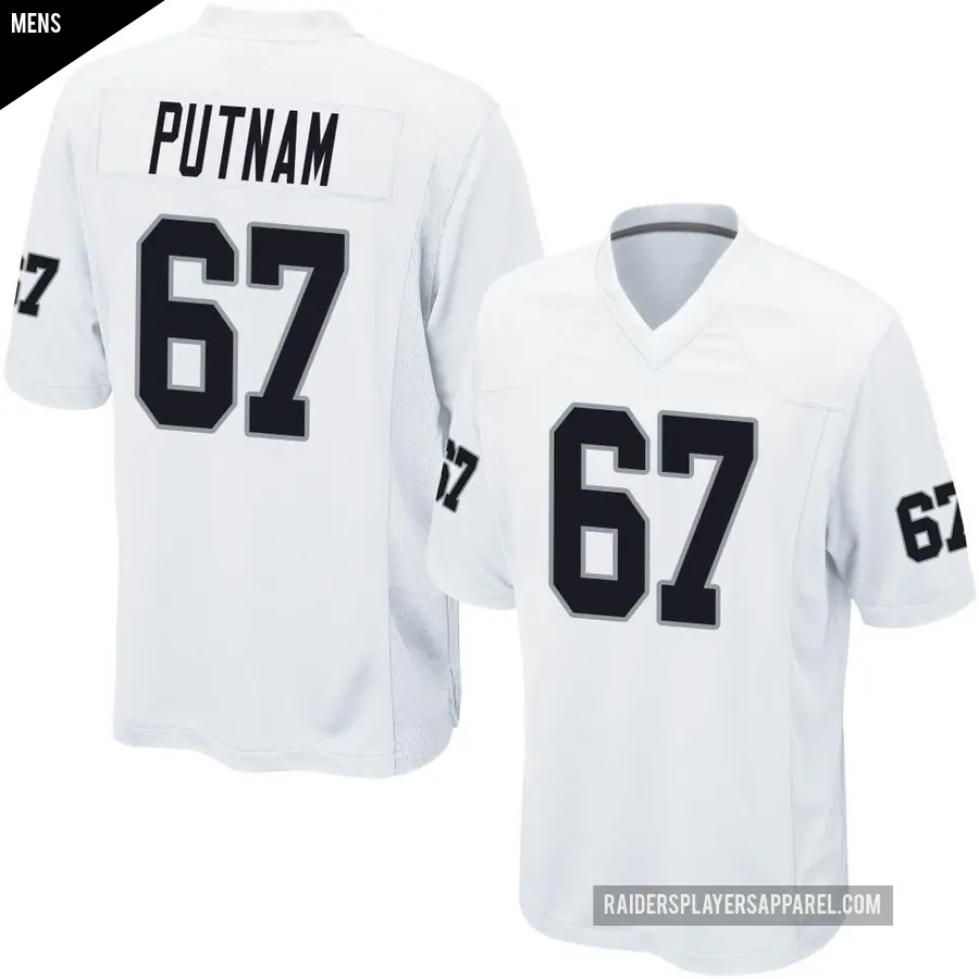 Men's Las Vegas Raiders ＃67 Will Putnam White Game Jersey