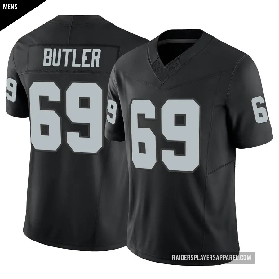 Men's Las Vegas Raiders ＃69 Adam Butler Black Limited Vapor F.U.S.E. Jersey