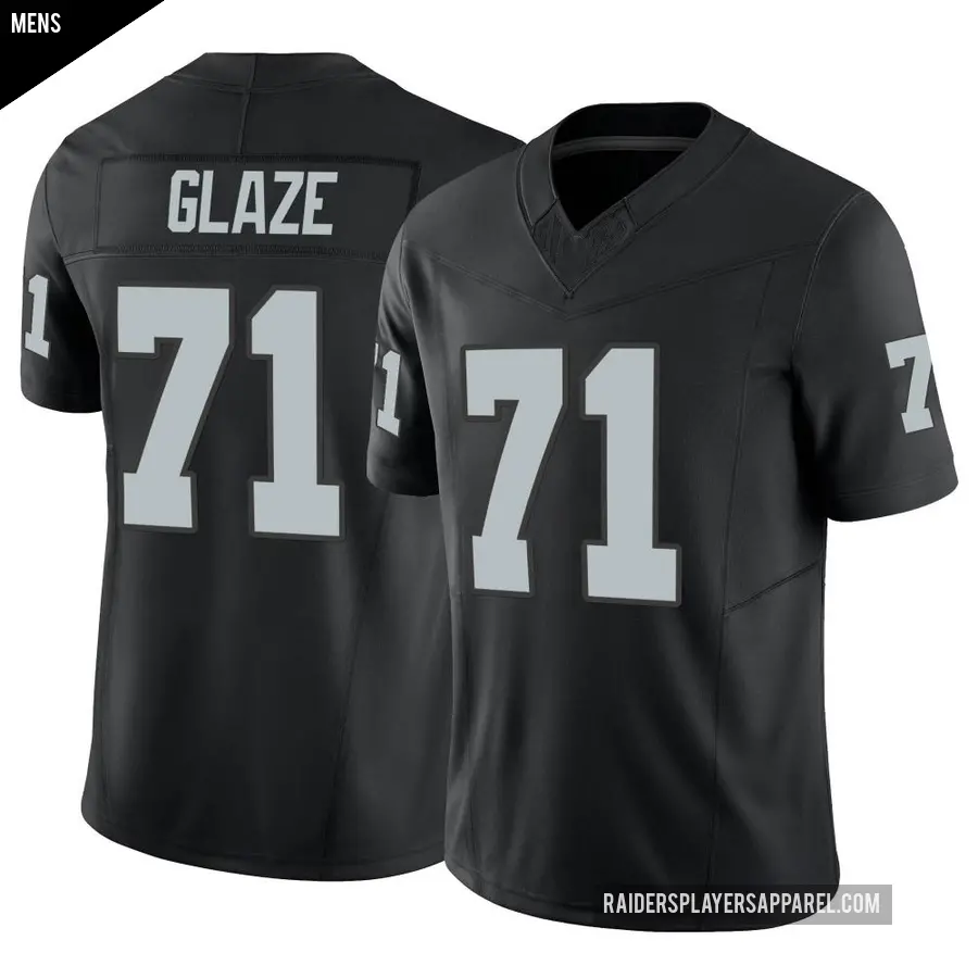 Men's Las Vegas Raiders ＃71 DJ Glaze Black Limited Vapor F.U.S.E. Jersey