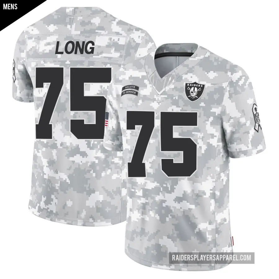 Men's Las Vegas Raiders ＃75 Howie Long Arctic Camo Limited 2024 Salute to Service Jersey