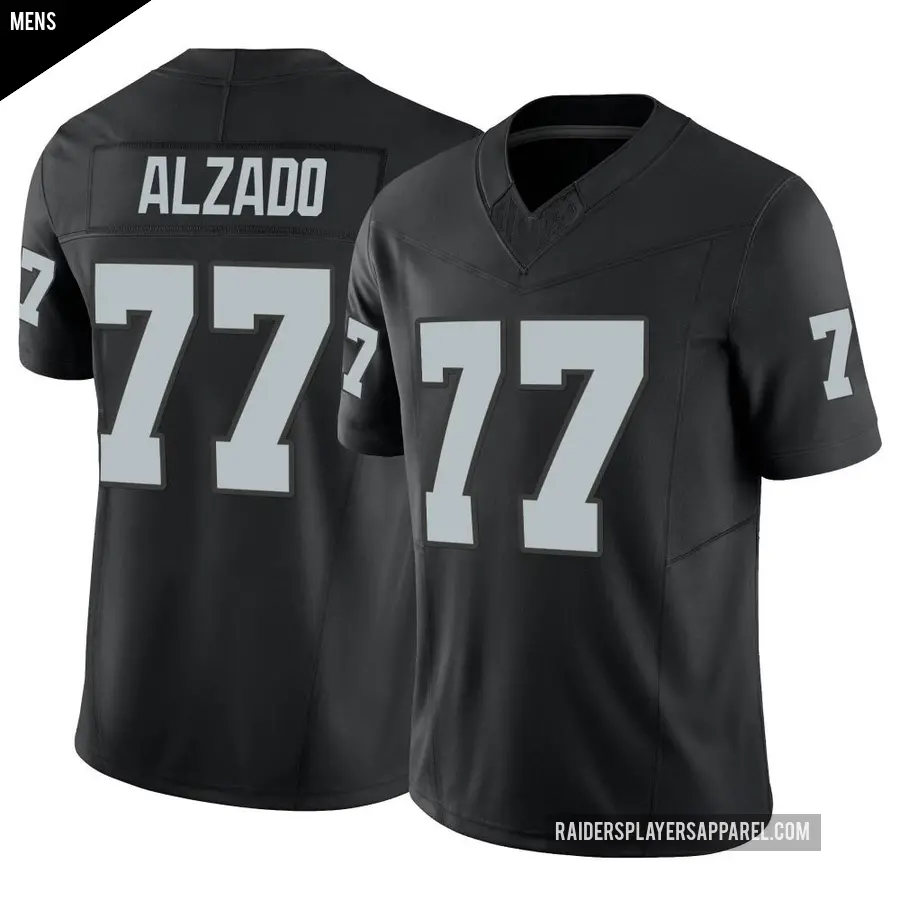 Men's Las Vegas Raiders ＃77 Lyle Alzado Black Limited Vapor F.U.S.E. Jersey