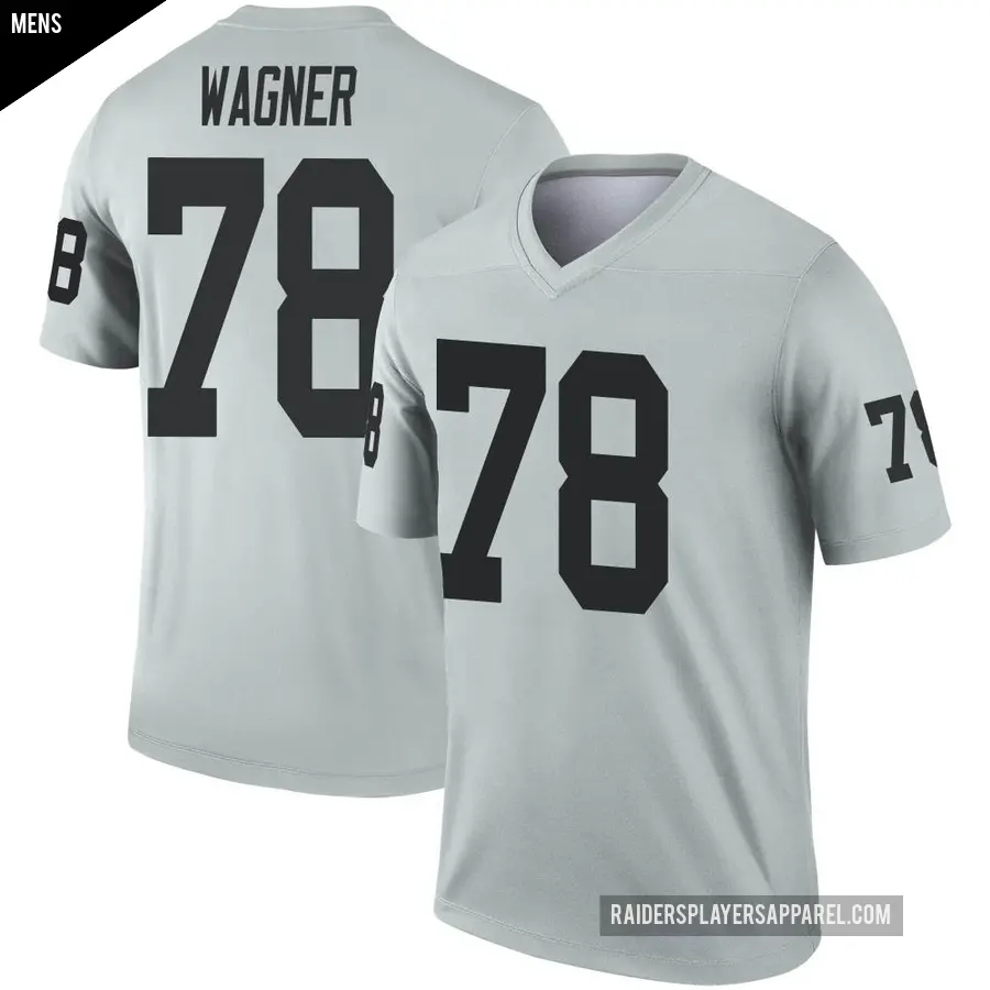 Men's Las Vegas Raiders ＃78 Dalton Wagner Legend Inverted Silver Jersey