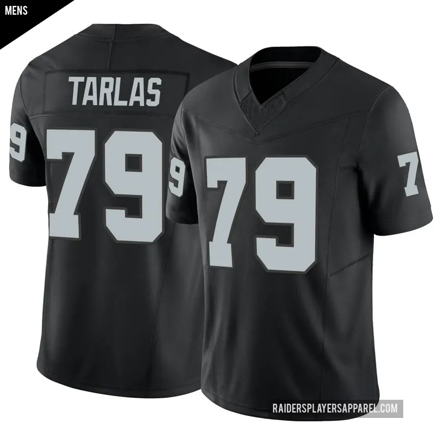 Men's Las Vegas Raiders ＃79 George Tarlas Black Limited Vapor F.U.S.E. Jersey
