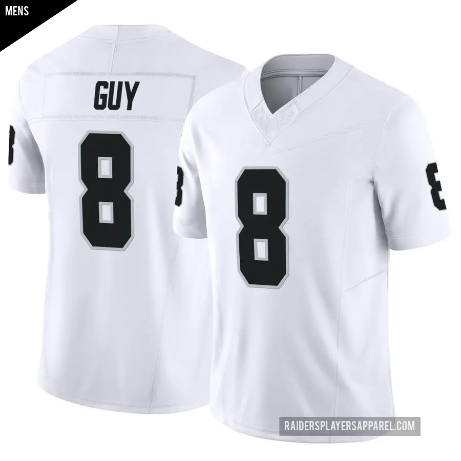 Men's Las Vegas Raiders ＃8 Wilson Ray Guy White Limited Vapor F.U.S.E. Jersey