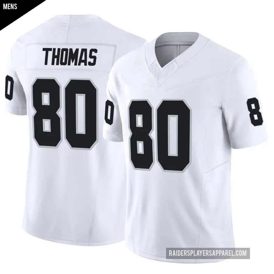 Men's Las Vegas Raiders ＃80 Ian Thomas White Limited Vapor F.U.S.E. Jersey