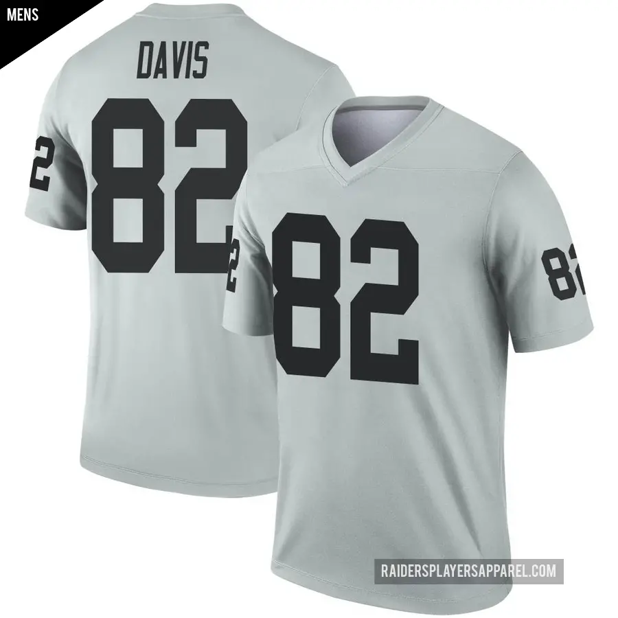 Men's Las Vegas Raiders ＃82 Al Davis Legend Inverted Silver Jersey