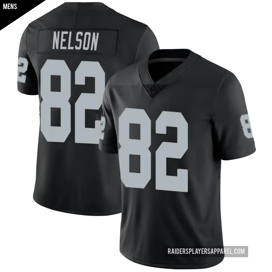 Men's Las Vegas Raiders ＃82 Jordy Nelson Black Limited Team Color Vapor Untouchable Jersey