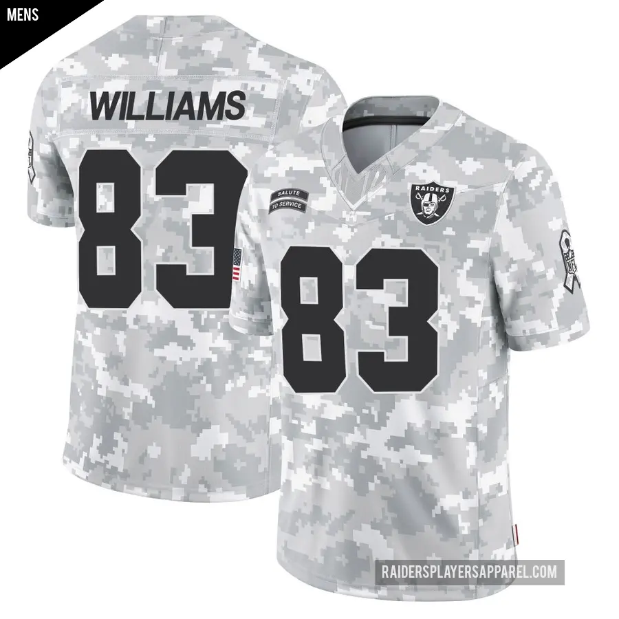 Men's Las Vegas Raiders ＃83 Seth Williams Arctic Camo Limited 2024 Salute to Service Jersey