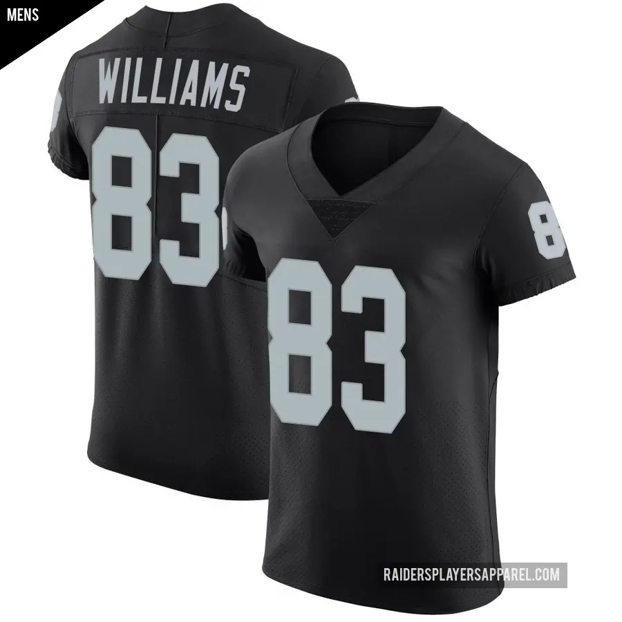 Men's Las Vegas Raiders ＃83 Seth Williams Black Elite Team Color Vapor Untouchable Jersey