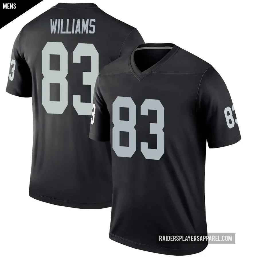 Men's Las Vegas Raiders ＃83 Seth Williams Black Legend Jersey